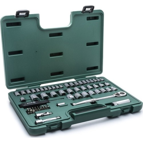 3/8" + 1/4" Dr. Socket wrench set 65pcs (SAE & metric)