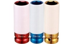 1/2" Dr. Deep impact wheel nut socket set 3pcs.