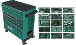 Roller cabinet 11 drawers PRO with tool set trays, 300pcs