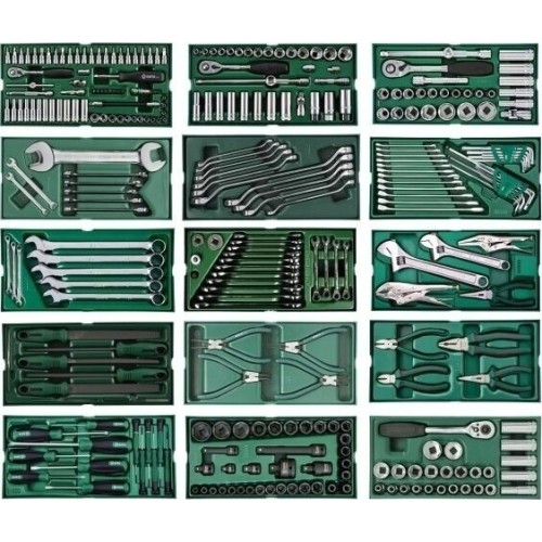 Roller cabinet 11 drawers PRO with tool set trays, 300pcs