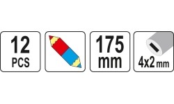 Pieštukų rink., dvispalviai (12vnt)