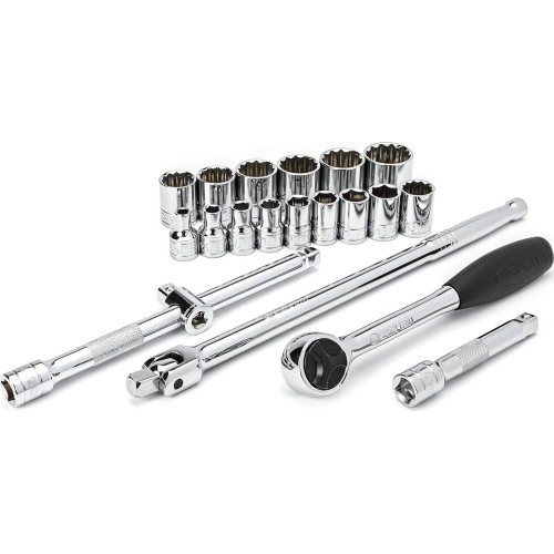 1/2" Dr. Socket set 20pcs 6pt+12pt (5/16'-1-1/4') (S.A.E.)