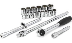 1/2" Dr. Socket set 20pcs 6pt+12pt (5/16'-1-1/4') (S.A.E.)