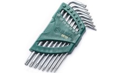 L-tipo šešiakampių TORX prailgintų raktų rinkinys 8vnt. (T6-T25) su kiauryme