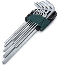 Hex key long ball point set 12pcs (1/16"-3/8") (S.A.E)