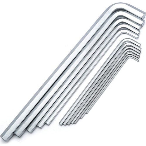 L-tipo šešiakampių raktų rinkinys (prailgintų)(12vnt) 1/16-3/8 (colinė sistema)