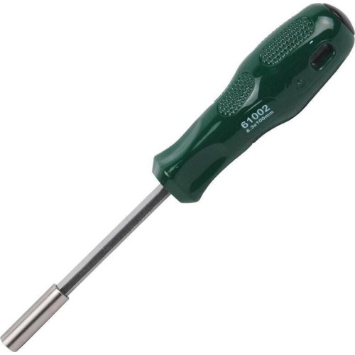 Screwdriver with magnet for 1/4" Dr. (6.3mm) bits