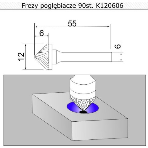 Countersink cutter 90° K120606