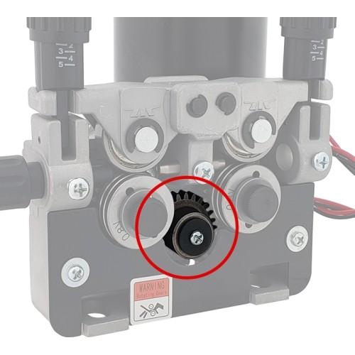 Synchronizing gear of MIG 4Rn wire feeder