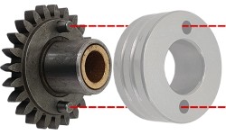 MIG 4RA wire feeder guide roller gear wheel