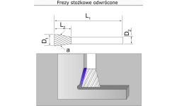 Apversta kūginė freza N121206