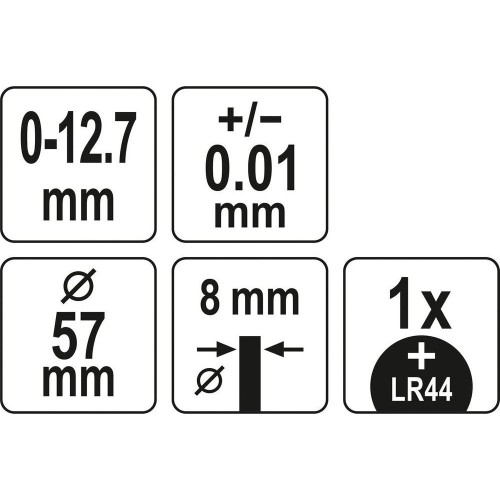 Electronic indicator 0 - 12.7mm