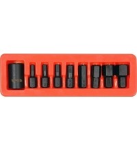 1/2" Dr. bit socket impact set (HEX) 9pcs