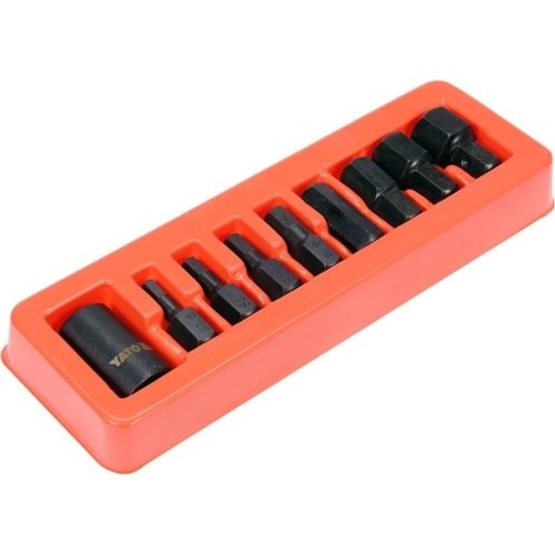 1/2" Dr. bit socket impact set (HEX) 9pcs