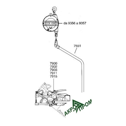 Gyroscopic suspension for spot guns 7900/7902/7903/7911