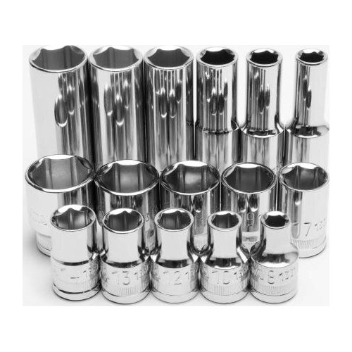 Galvučių rinkinys 1/2'' 16vnt. 6-kampės