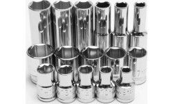 Galvučių rinkinys 1/2'' 16vnt. 6-kampės