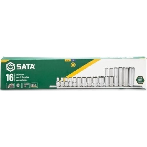 Galvučių rinkinys 1/2'' 16vnt. 6-kampės