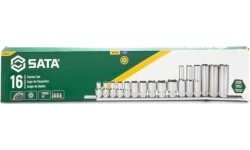 Galvučių rinkinys 1/2'' 16vnt. 6-kampės