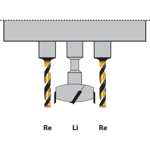 Gręžimo staklės baldų lankstų įstatymui Bernardo BBM 35 P - Grass
