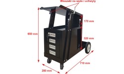 MIG welding cart with drawers