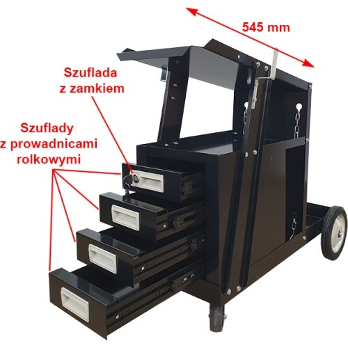 Vežimėlis MIG su stalčiais