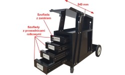 Vežimėlis MIG su stalčiais