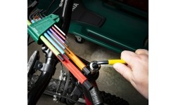 L-tipo šešiakampių vidutinių, raktų rinkinys 9vnt. (spalvoti)(1.5-10mm)