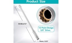 3/8" Dr. Universal spark plug socket long reach 14mm 12pt with magnet