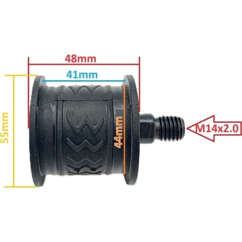 Tube belt sander spare part no. 53+54 Plastic roller installed set