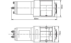 Electric winch 12V 2500LBS/1134KG (wire rope)