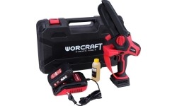 Akumuliatorinis grandininis mini pjūklas su plastikine dėže WORCRAFT 20V LI-ION