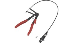 Remote action hose clip tool