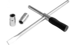 4 way lug wrench set 1/2"+sockets 17, 19, 21, 23mm