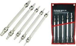 Double flexi-head TORX wrench set 5pcs.
