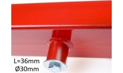 Skersinės sijos atrama domkratui su ratukais