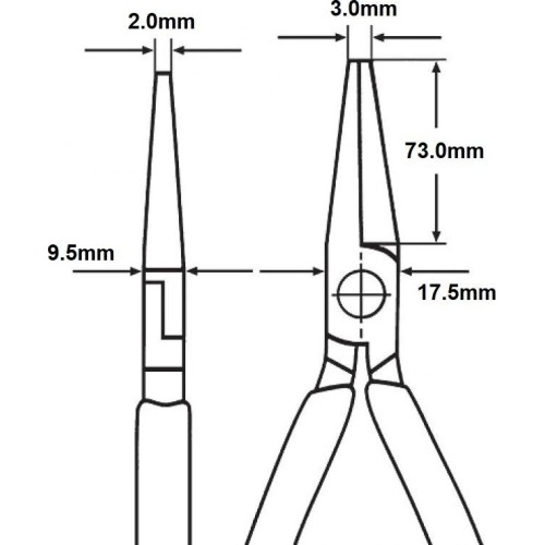 Prailgintos lenktos replės 200mm KNIPEX