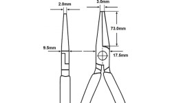 Prailgintos lenktos replės 200mm KNIPEX