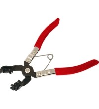 Hose clamp pliers angle type with swivel jaws