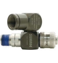 Universal connector 1/4" (ext & int thread) swivel 360° with regulator
