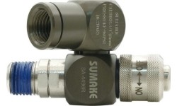 Universal connector 1/4" (ext & int thread) swivel 360° with regulator