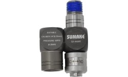 Universal connector 1/4" (ext & int thread) swivel 360° with regulator