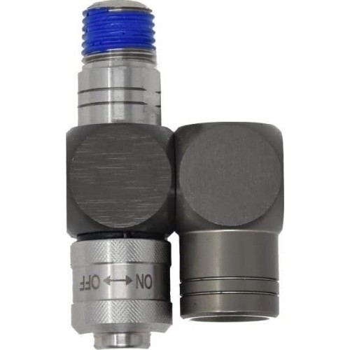 Universal connector 1/4" (ext & int thread) swivel 360° with regulator