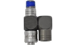 Universal connector 1/4" (ext & int thread) swivel 360° with regulator