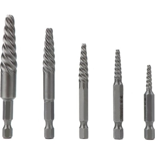 Extractor set 6pcs (thick) 1/4" HEX