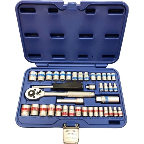 3/8" + 1/4" Dr. Socket wrench set 40pcs (SAE & metric)