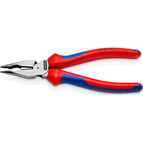 Kombinuotos replės siauromis žiaunomis 185mm KNIPEX