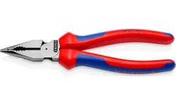 Kombinuotos replės siauromis žiaunomis 185mm KNIPEX