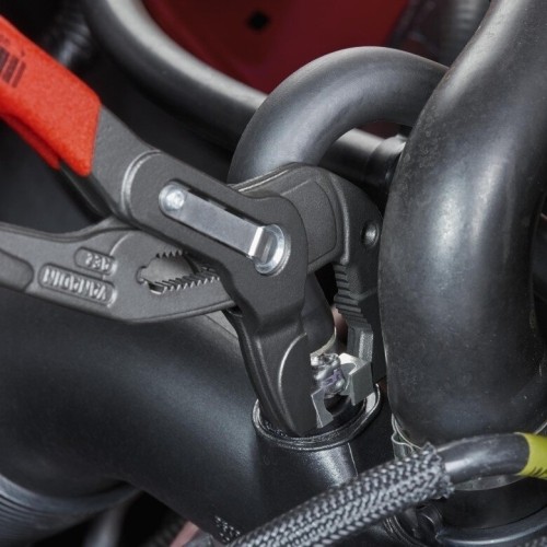 Spring hose clamp pliers with locking KNIPEX