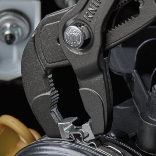 Spring hose clamp pliers with locking KNIPEX